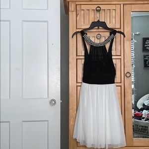 Black and White Homecoming Dress
